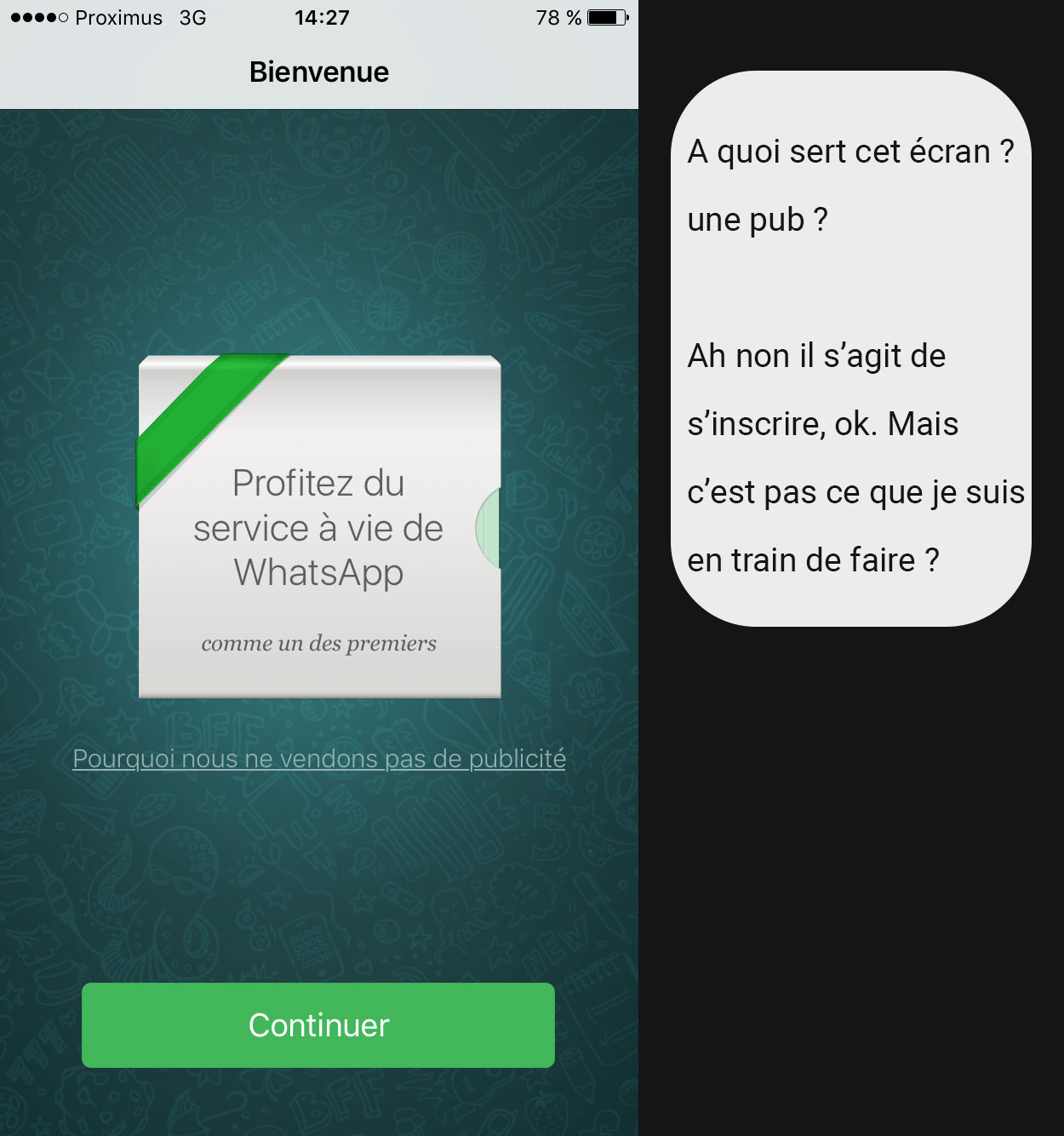 Une pub ?