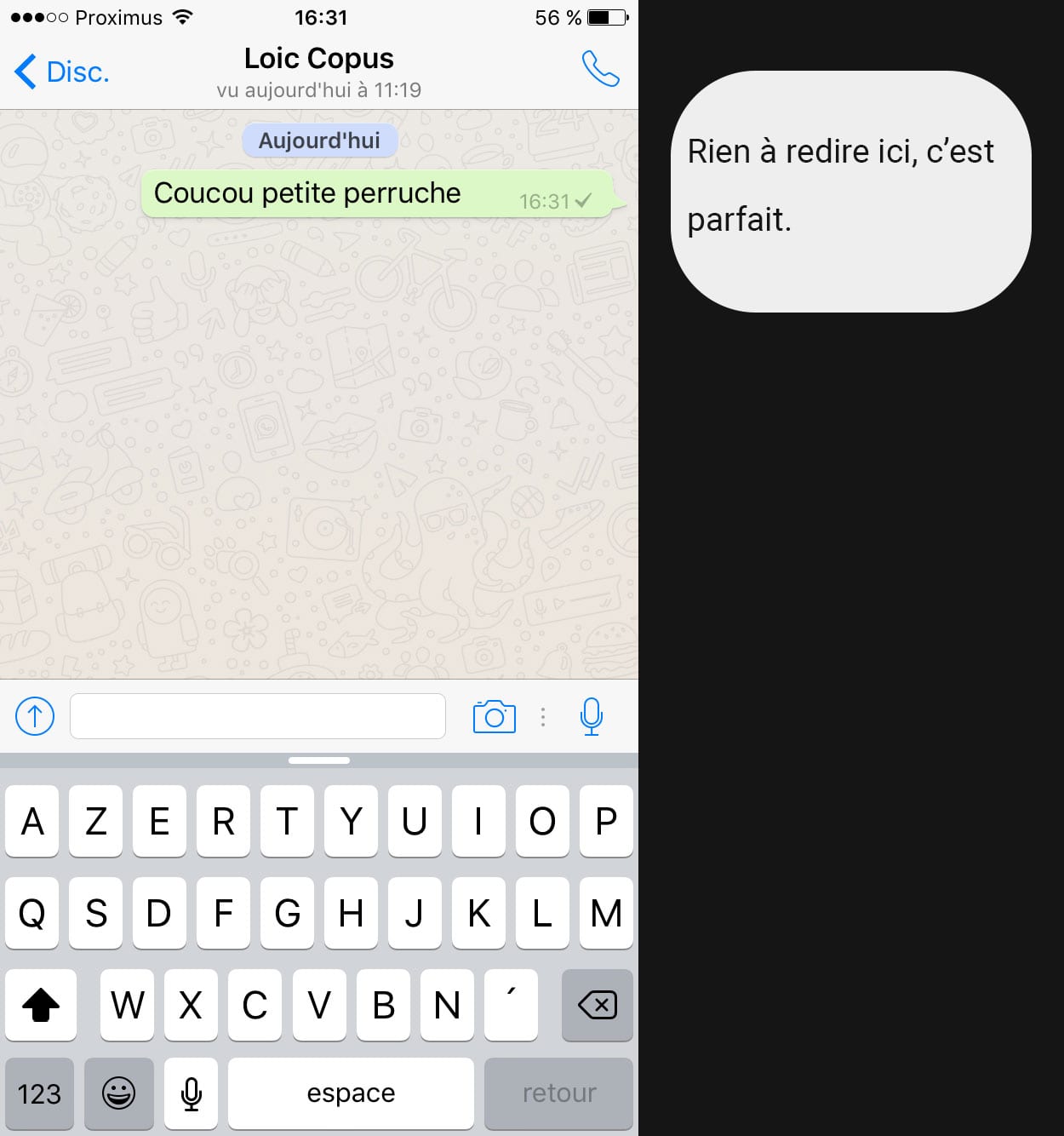 Un message