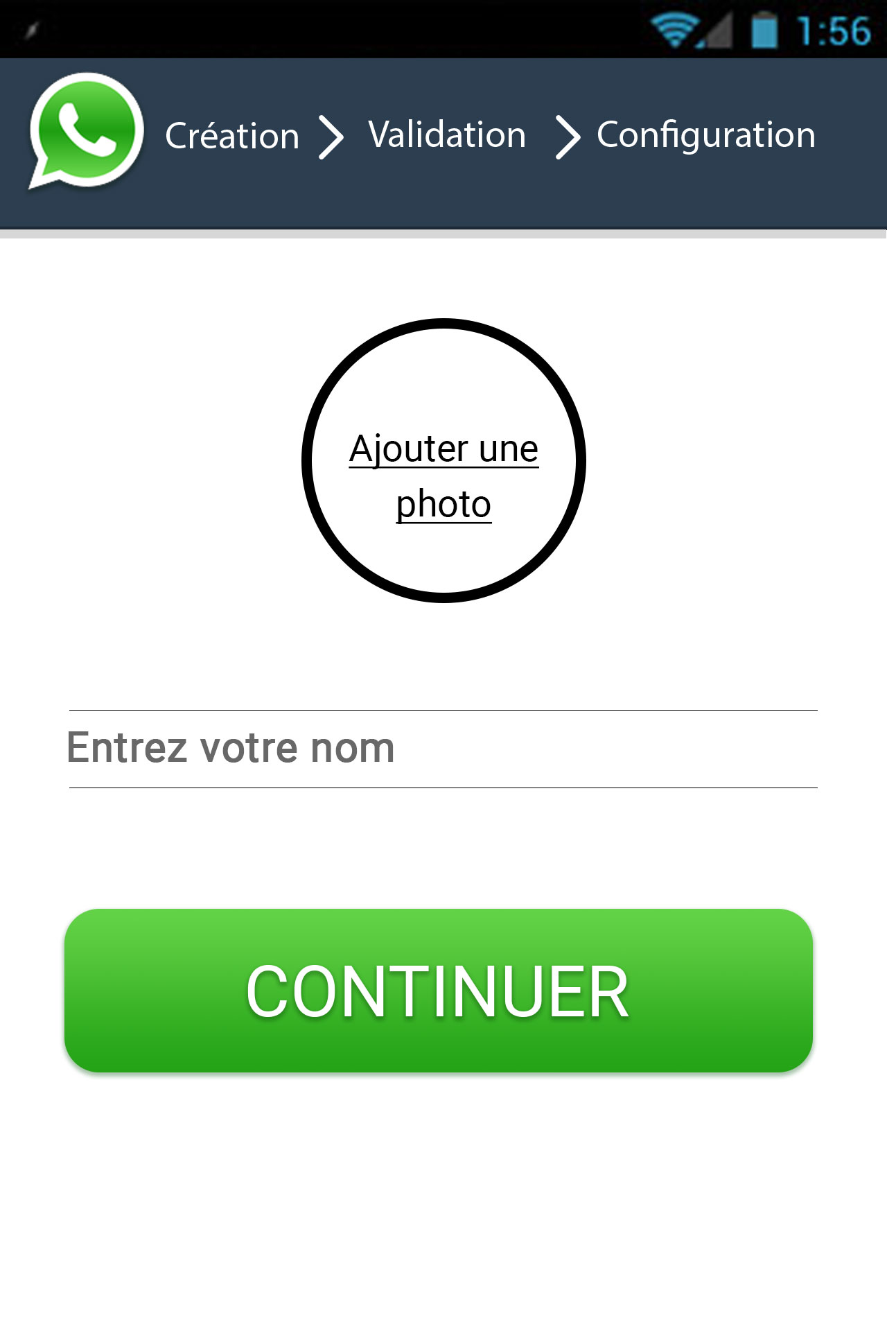 Configuration du compte