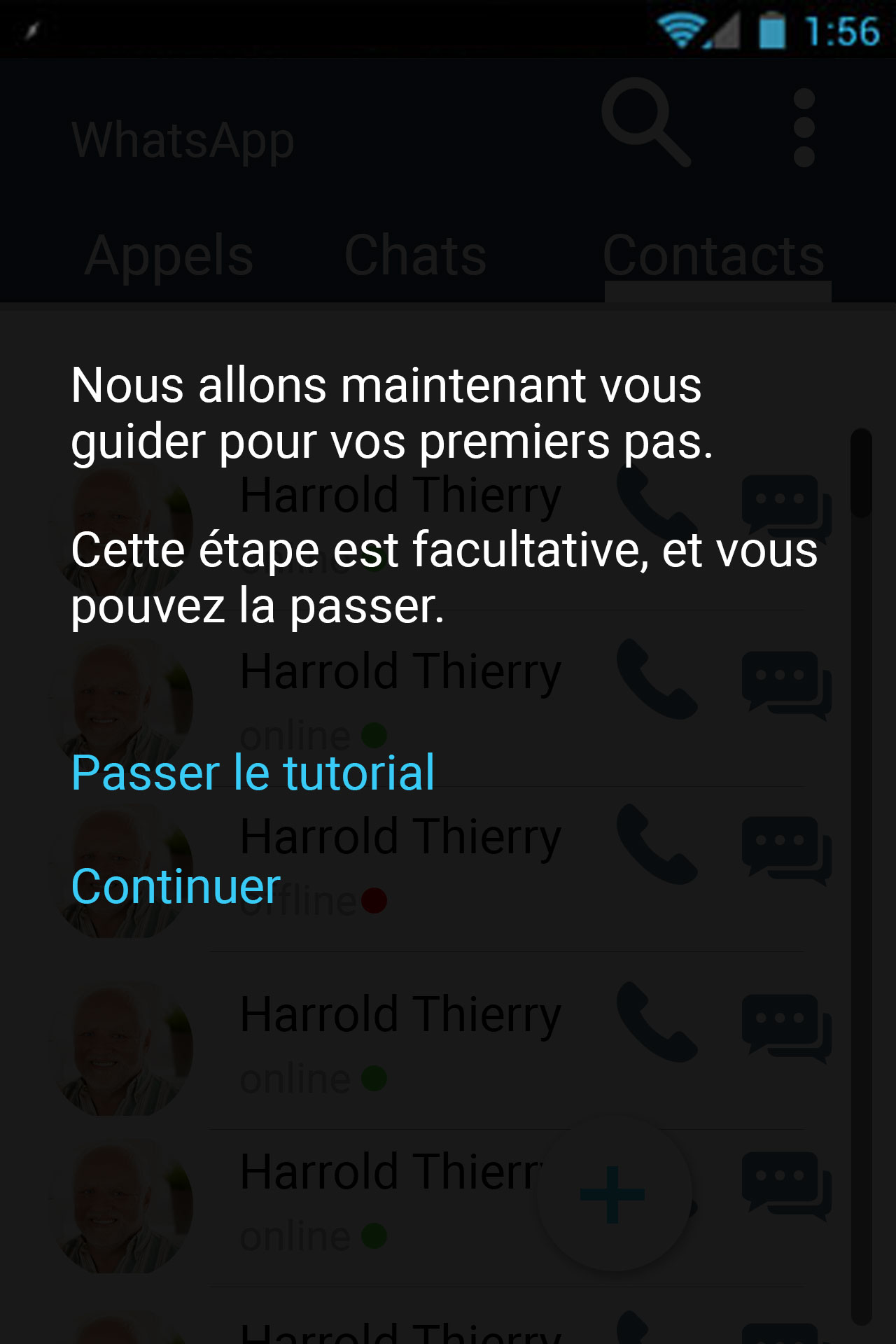 Tutorial accueil